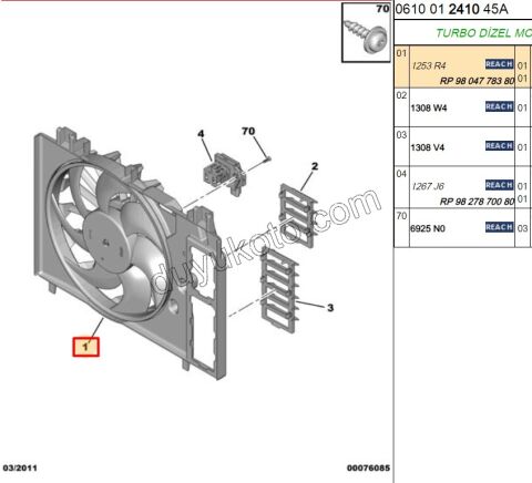Fan Motoru P5081 C53 1.6VTi 120HP 1.6HDİ 16V Euro4 2.0HDI 8V