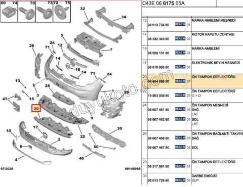 DEFLEKTOR ON TAMPON C4X