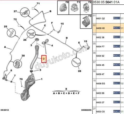 BORU CAM SU DOLUM P3081 RCZ C42