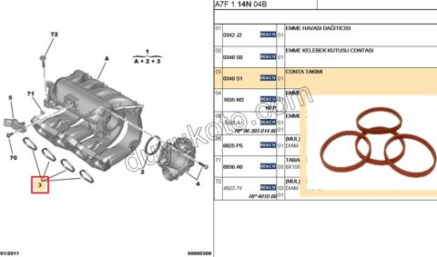 Emme Manifold Oring Conta Takımı