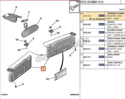 Güneşlik Takım C42