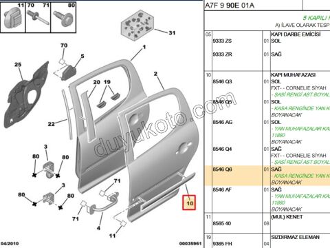 CITA SUS ARKA KAPI R P207 AST+