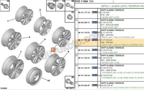 Çelik Jant P5082 17 DECO