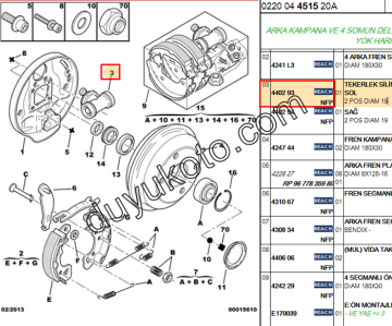 PEUGEOT 106 FREN SİLİNDİRİ SOL