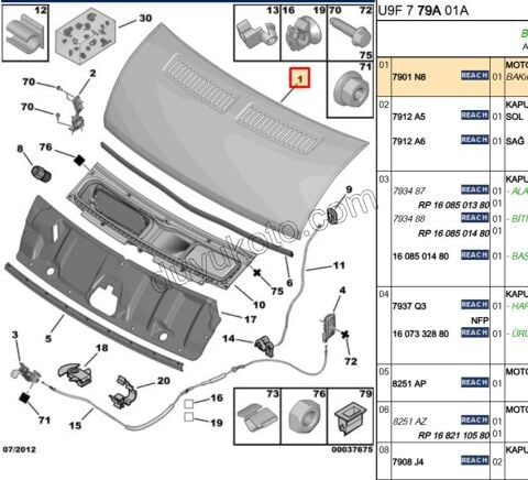 MOTOR KAPUTU BXR3 DCT3 JR3