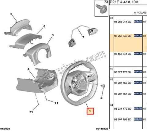 Direksiyon Simidi P2082 DERI+ MEDITASYON