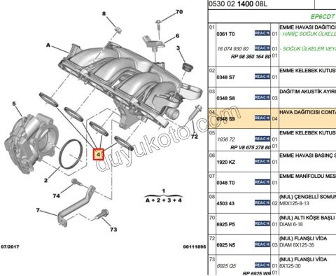 CONTA ORING EMME MANIFOLD TK