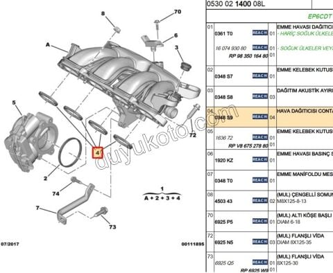 CONTA ORING EMME MANIFOLD TK