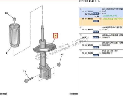 Ön Amortisör YM AMI