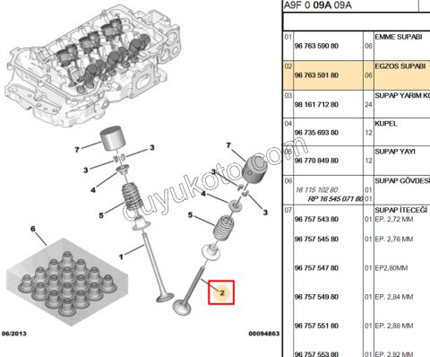 SUBAP EGZOZ X6 AD EB2M EB2F 1.2CC 130HP TURBO+/ TURBO-