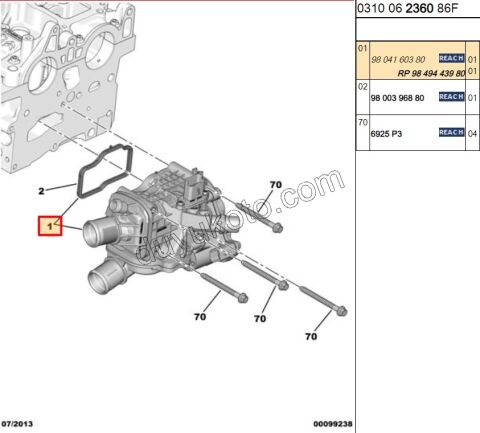 Termostat BXR3MQ DW10F DW12R FRD