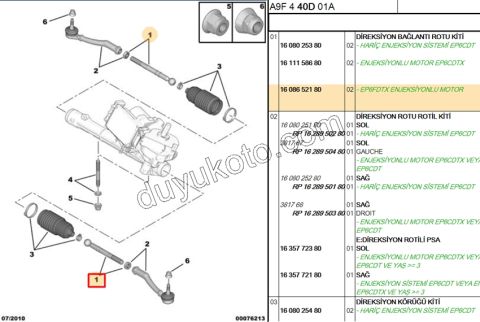 Rot Mili P301 P2081 1.6VTi 120HP