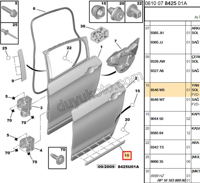 CITA SUS ARKA KAPI ALT L C53 X7 KROM