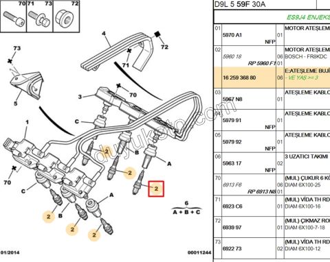 BUJI SPARK PLUG 3.0 V6 Benzinli