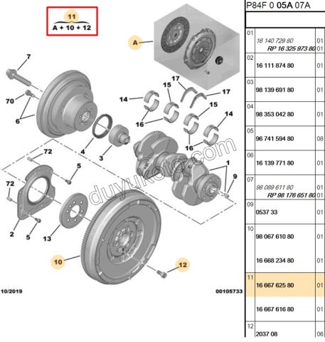 KIT VOLAN+DEBRIYAJ SET+ 1.2CC 130HP