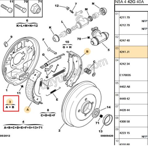 Fren Balatası Arka Tk ABS'li P206 P306