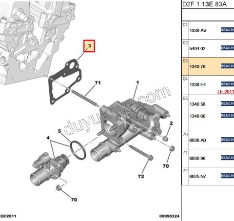 CONTA SAC TERMOSTAT EW10A