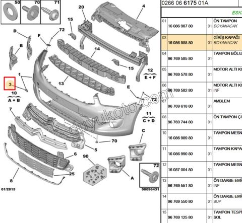 Ön Çeki Demiri Kapağı CELY1