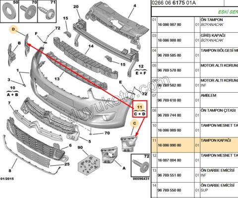 KAPAK SIS FAR BAGLANTI IC TK CELY1 SIS-- DELIK YOK
