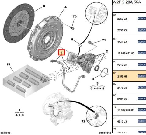 Hidrolik Debriyaj Hortumu RULMAN Hidrolik P5081 MCP EURO5