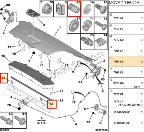 LASTIK MOTOR KAPUT AYAR PBP