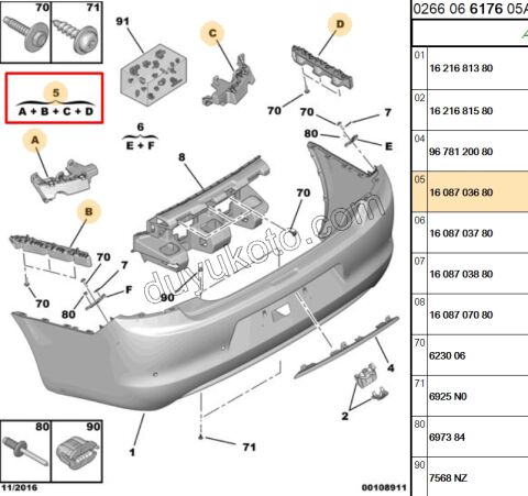 AYAK ARKA TAMPON BAGLANTI TK CELY