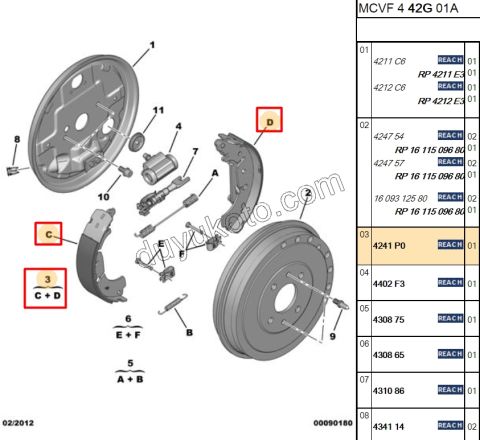 Fren Balatası Arka Tk PBP TU3A TU3AE5 Benzinli