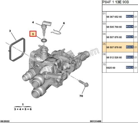 Isı Müşürü Contası (Oringi)   EB2LTDH2 EURO 6.4
