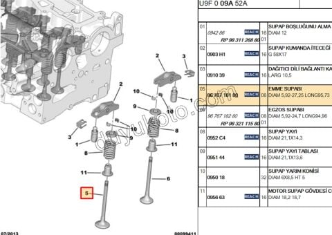 SUBAP EMME DW10FU DW12RU X 8AD EX
