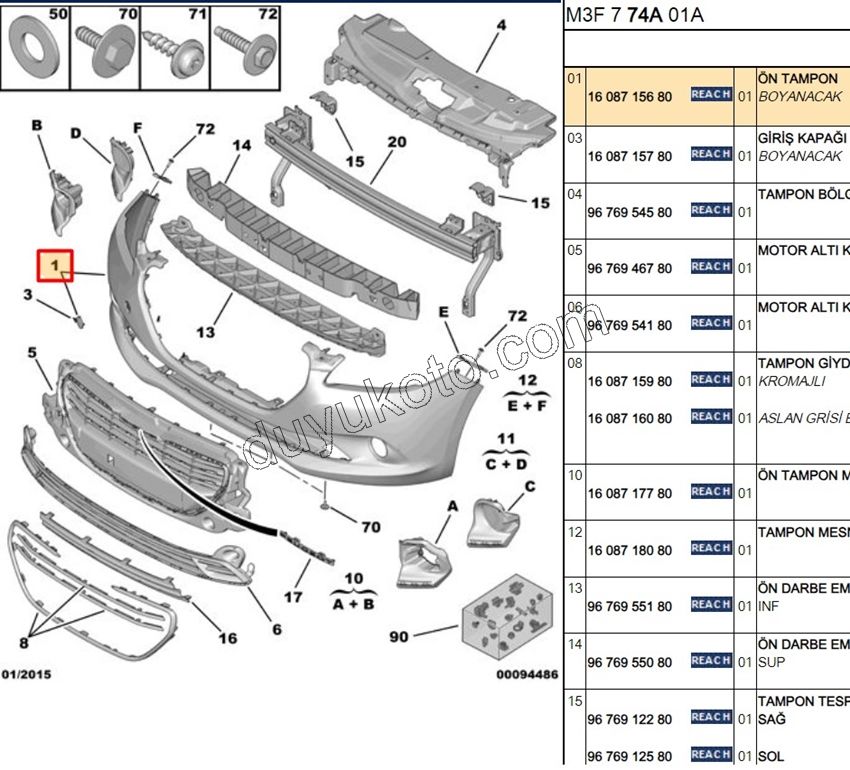 Ön Tampon P3011 SIS+