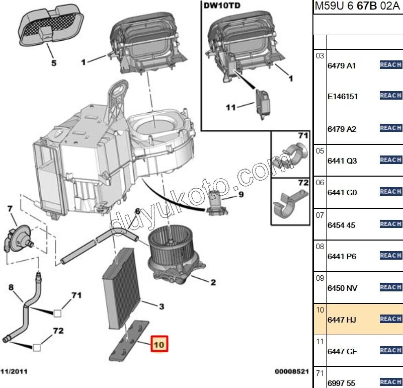 Polen Filtre Kapağı PRT2