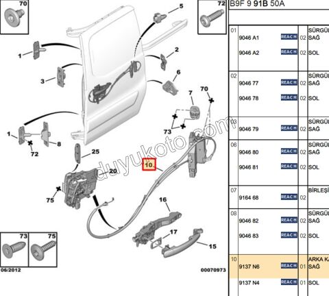 KILIT SURGULU KAPI IC R PRT3