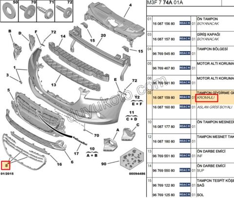 KROM TK ON TAMPON ORTA IZGARA