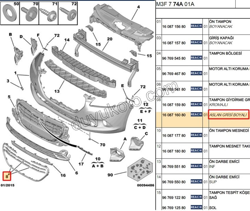 IZGARA ON TAMPON IZGARA NIKELAJ TK P301
