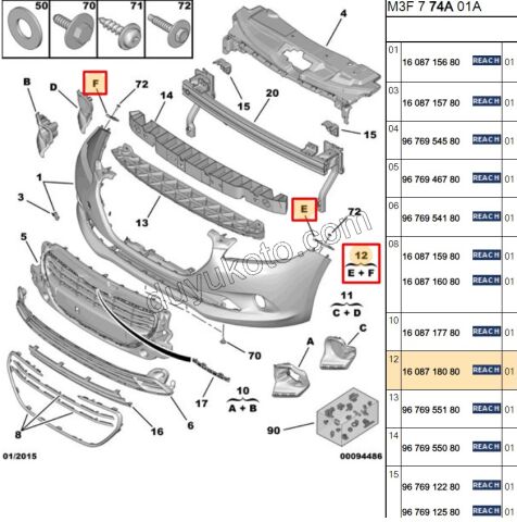 AYAK ON TAMPON YAN KULAK BAGLANTI SAC TK P301