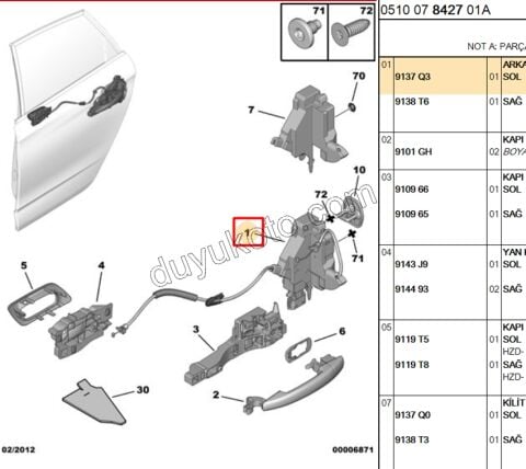 KILIT KAPI IC ARKA L C4