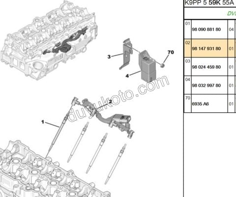 KABLO TESISATI KIZDIRMA BUJI 1.5HDİ Euro6