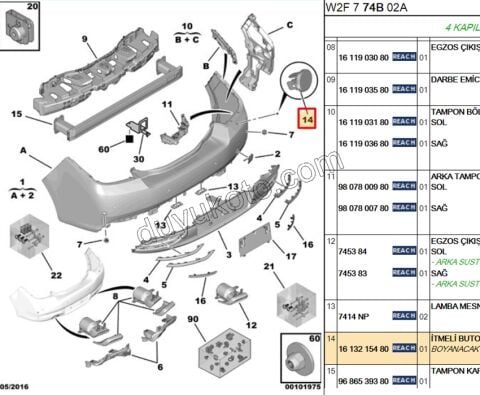 BUTON BAGAJ ACMA P5081