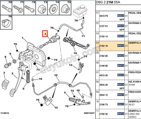 MERKEZ DEBRIYAJ UST P406