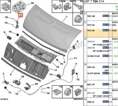 MENTESE MOTOR KAPUT R BXR3