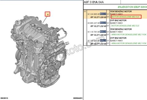 MOTOR KOMPLE EB2F P2081 P20081 P3082 60KW BLOK