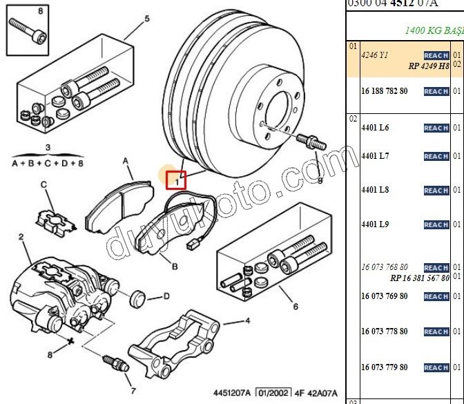 Ön Fren Diski Adet (X2) BXR2 BXR3 14Q