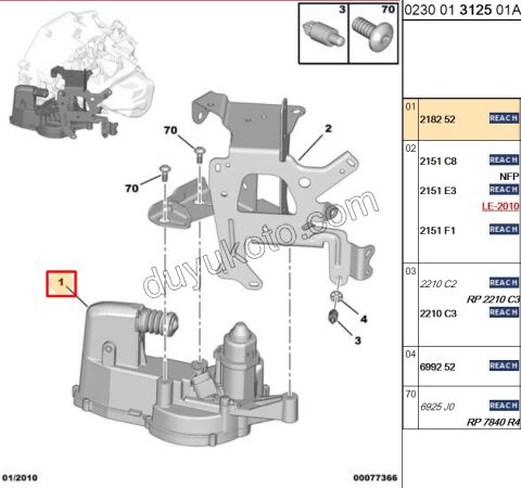 Şanzıman Debriyaj Aksiyoneri EM MCP P207 C3 C2
