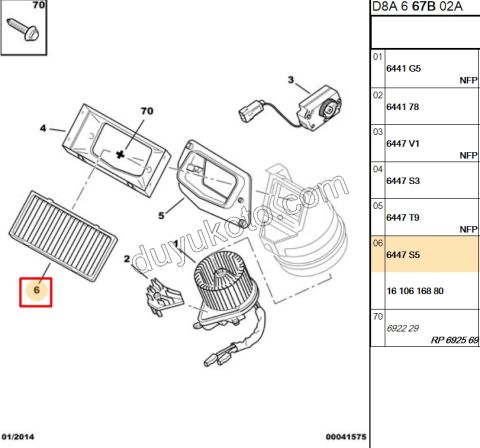 Peugeot 406 Polen Filtresi