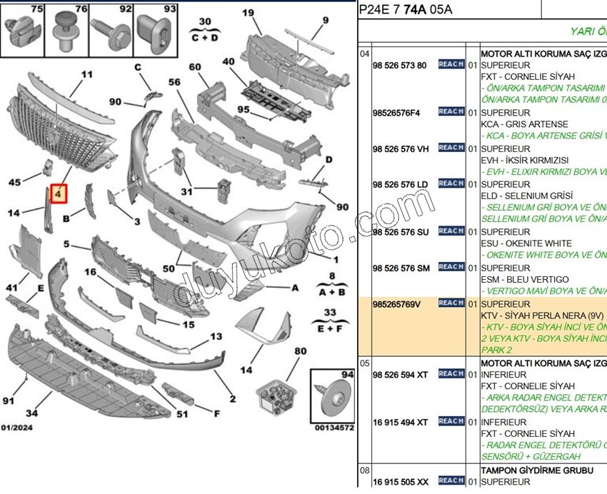 PANJUR ON P20082MQ ARMA YOK 3LED SİYAH PERLA NERA