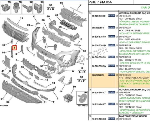 PANJUR ON P20082MQ ARMA YOK 3LED SİYAH PERLA NERA
