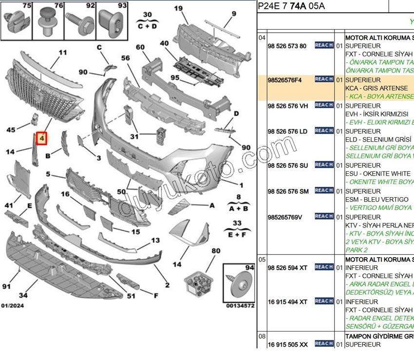 PANJUR ON P20082MQ ARMA YOK 3LED GRIS ARTENSE