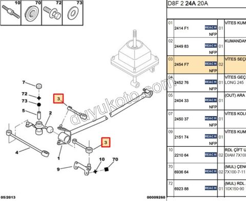 VITES ROTU P406 XU7JP4 13CM PLASIK
