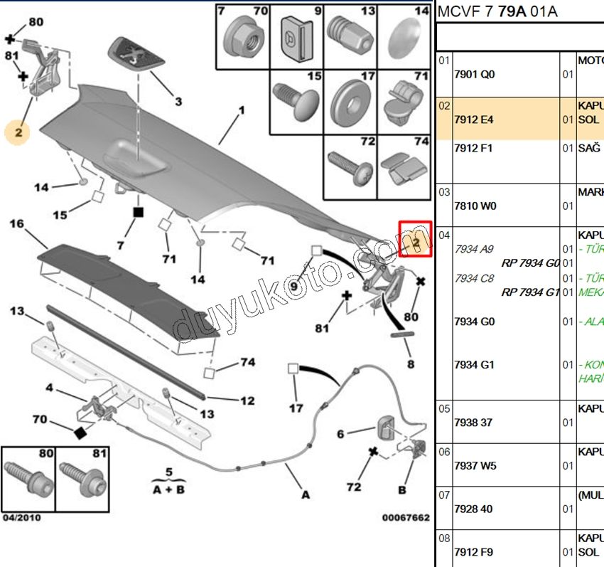 MENTESE MOTOR KAPUT L PBP NM FRN