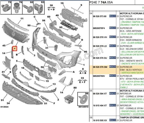 PANJUR ON P20082MQ ARMA YOK 3LED BLEU VERTIGO